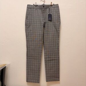 Ben Sherman Men's Gray Checkered Pants